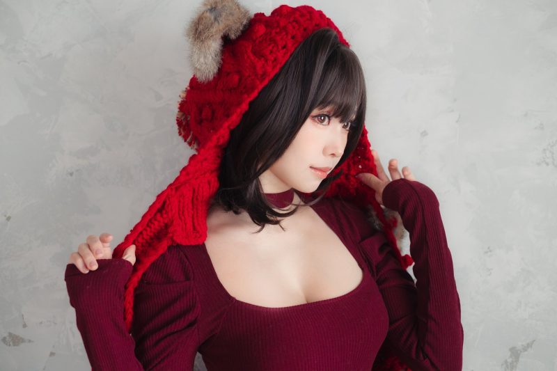 ElyEE子 -  红色 KNITTING [52P-110MB]-百宝袋