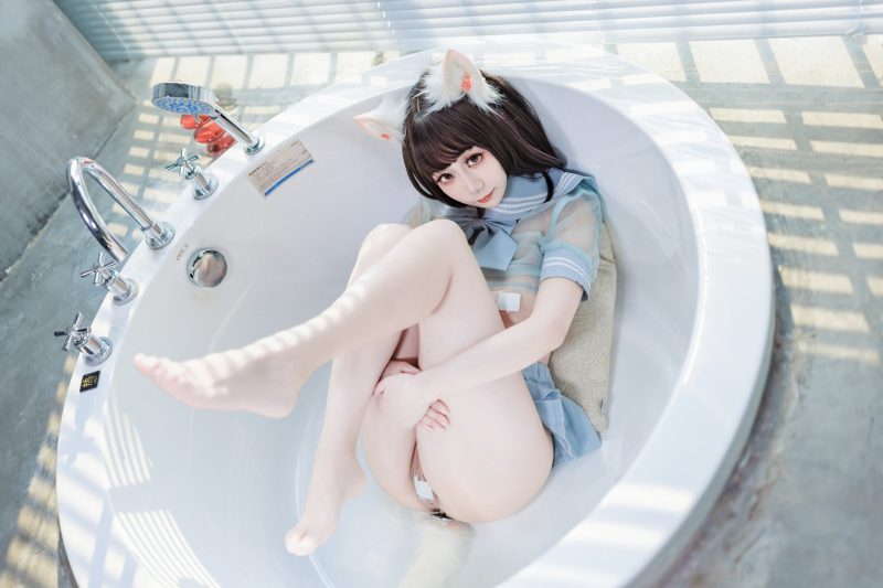 阿雪雪 -  蓝色JK [56P-1.03G]-百宝袋